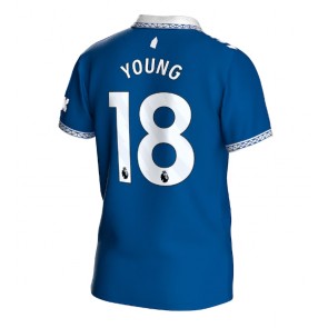 Everton Ashley Young #18 Hjemmebanetrøje 2023-24 Kort ærmer